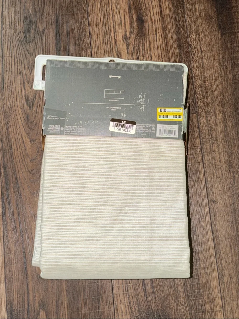 Micro Striped Textured Shower Curtain Khaki - Threshold. 72x72